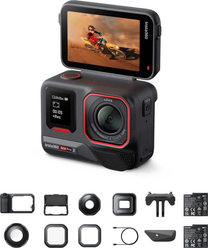 INSTA360 Ace Pro 2 Videography Bundle (24MP, 5.7K, 360°)