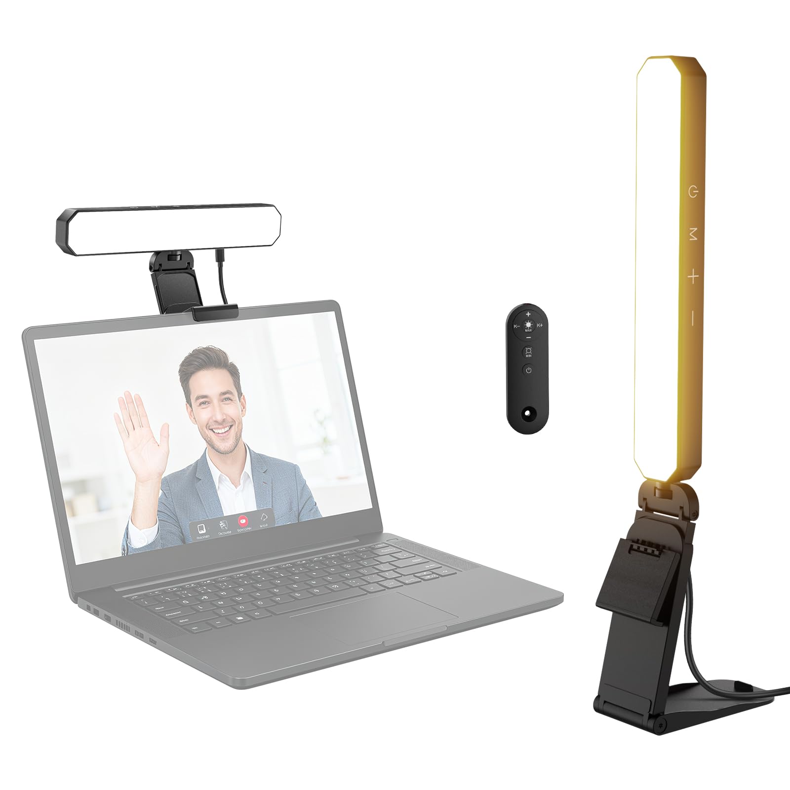 NEEWER BASICS Barre lumineuse 6W avec support/commande tactile, lampe bureau LED bicolore à intensité variable pour la maison, le bureau, la vidéoconférence, les jeux, le streaming, la lecture, L10
