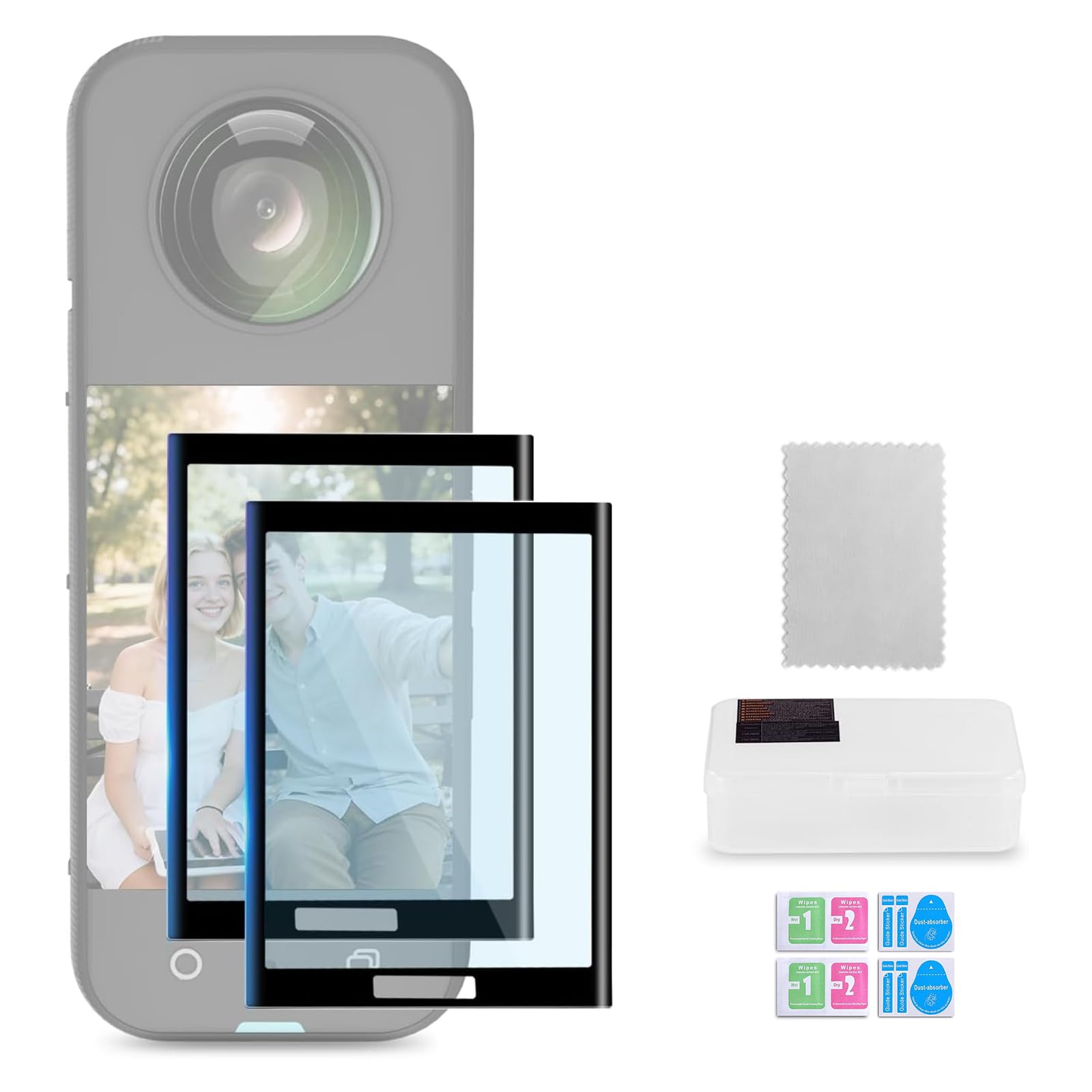 Protector de pantalla de vidrio templado Neewer 9H HD para Insta360 X4/X5