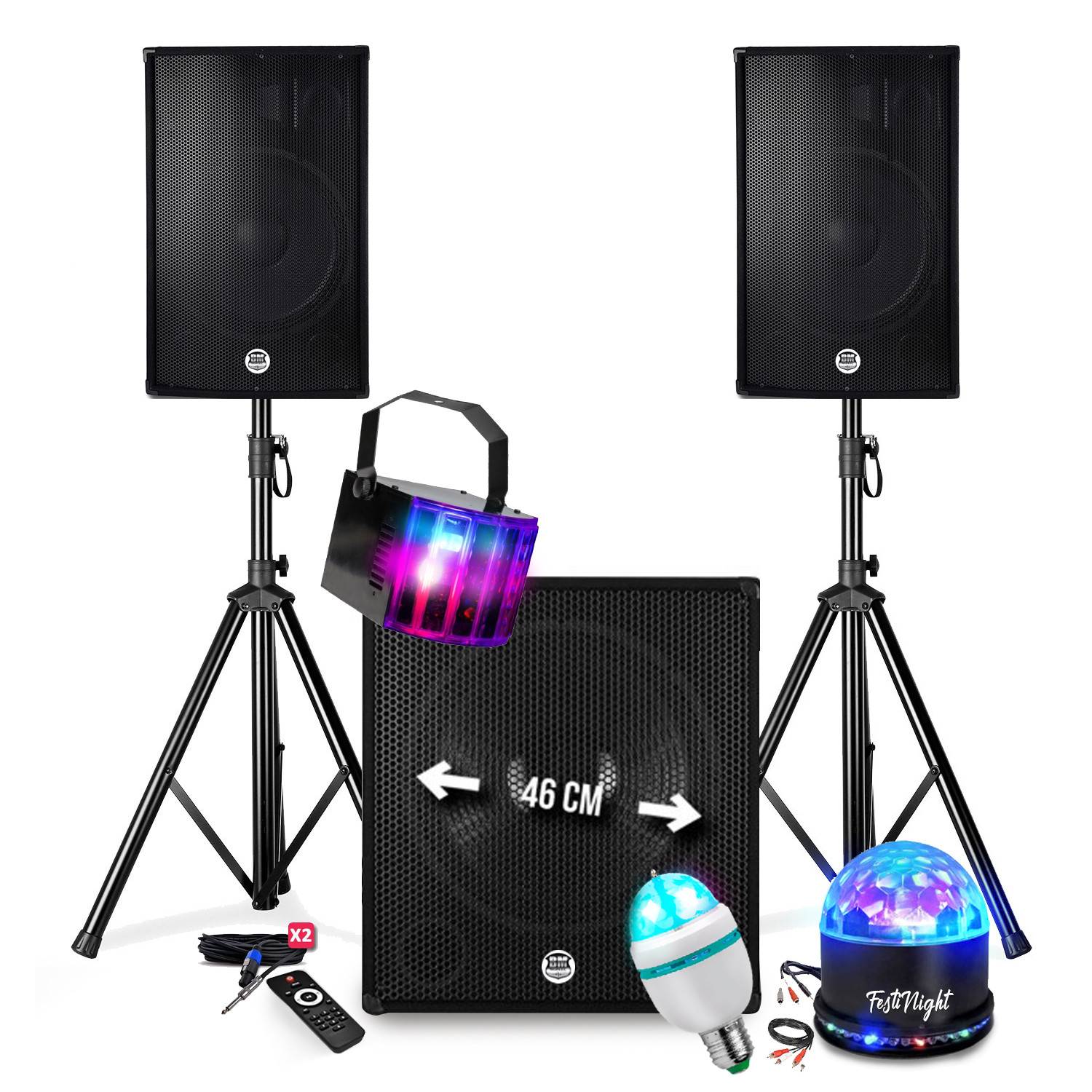 Pack de sonorisation DJ BM SONIC - 2700W