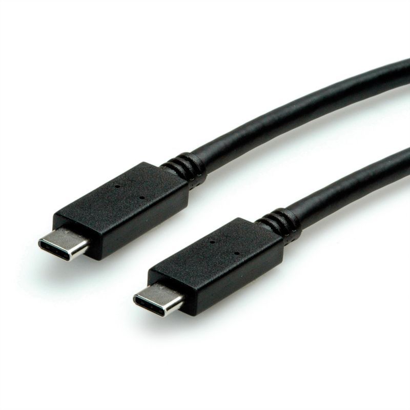 Roline Green USB 3.2 Gen 2 Cable, 100W Emark PD, C-C, M/M, 1m
