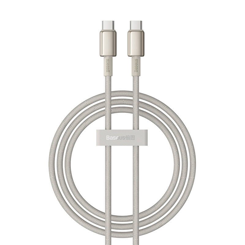 Baseus Tungsten Gold USB-C to USB-C Cable, 100W, 1m (Gold)