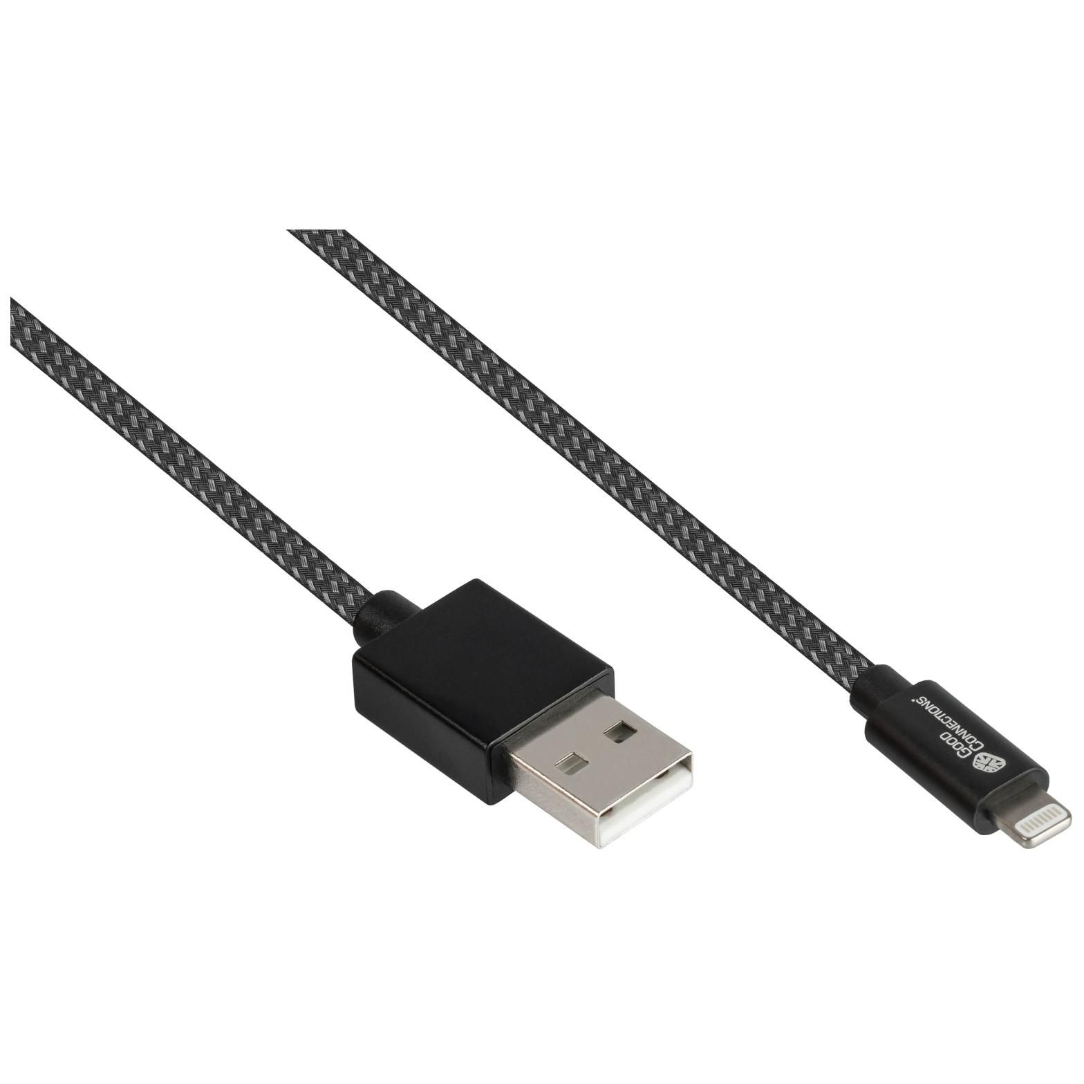 Goodconnections USB 2.0 Cable, 1.8m (USB A to USB C/Lightning)