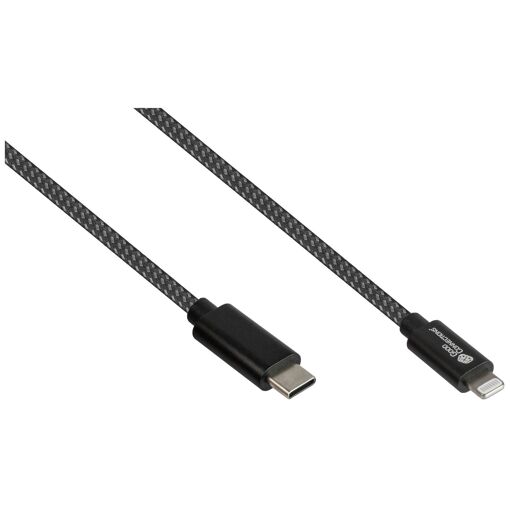 Cable USB-C a USB-C/Lightning Negro 0,5 m de Goodconnections