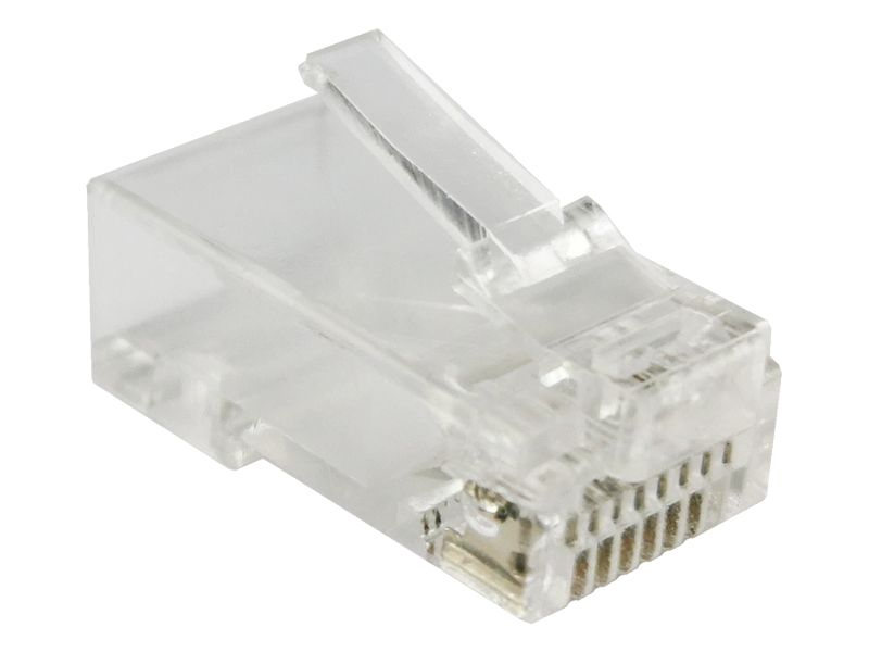 Conectores masculinos Alantec RJ-45 transparentes (100 unidades)