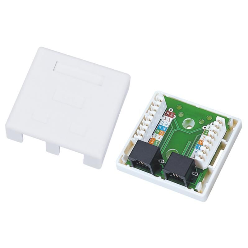 Conector Alantec GN002 2xRJ45 Blanco