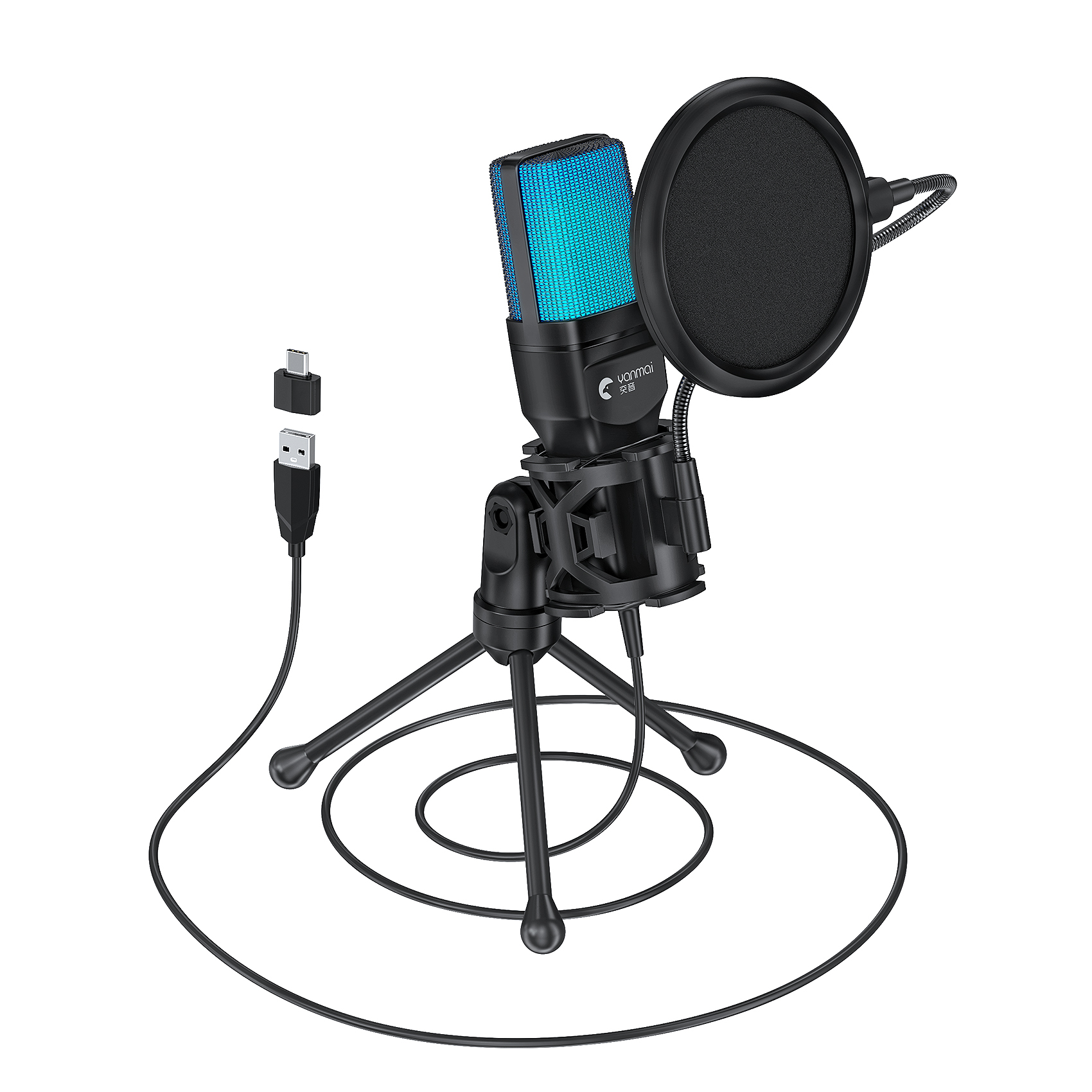 INF RGB Gaming Microphone - High Sensitivity and Flexible