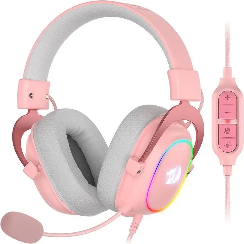 Redragon H510 Zeus-X RGB Wired Gaming Headset 7.1 Surround Sound - Rose