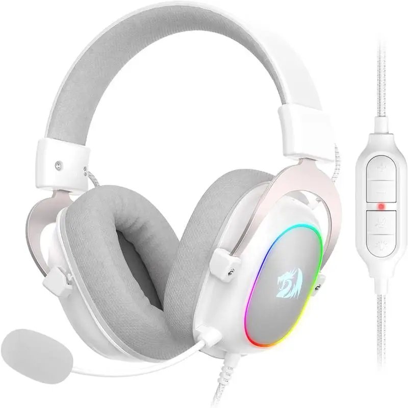 Redragon H510 Zeus-X RGB Wired Gaming Headset 7.1 Surround Sound - White