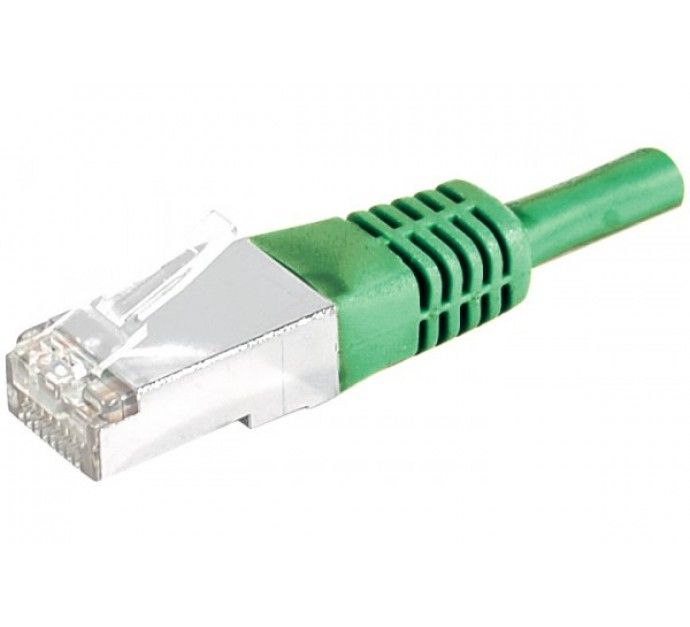 Dexlan Cat6a Network Cable, 2m Green S/FTP (S-STP)