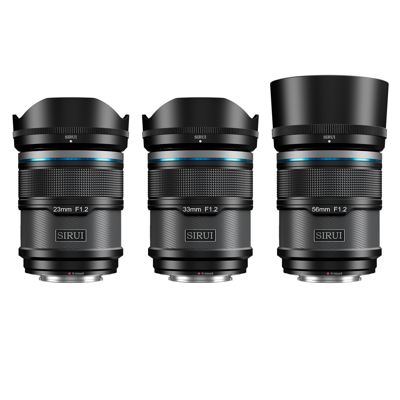 Sirui Sniper APS-C Lens Set (23mm/33mm/56mm f/1.2) for Fujifilm X Series