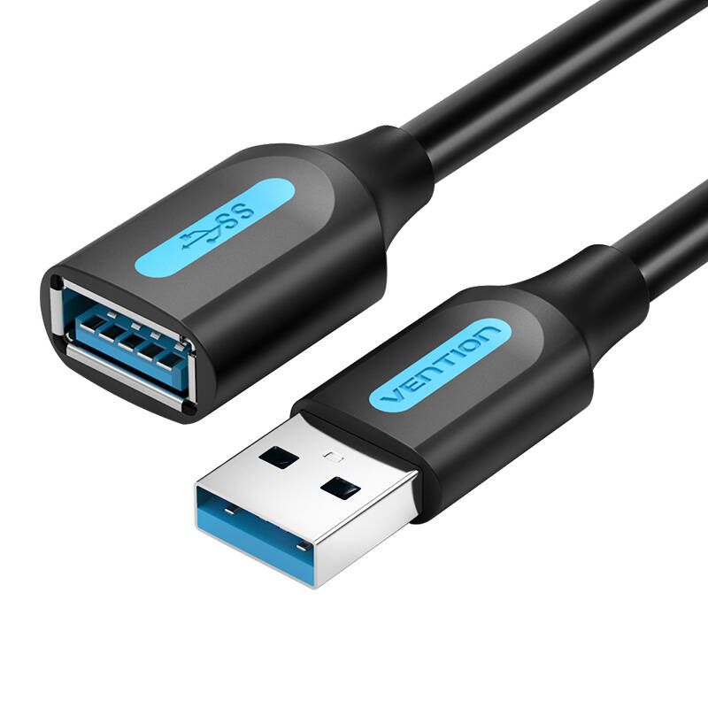 Vention USB 3.0 Extension Cable, 1m, Black PVC (CBHBF)