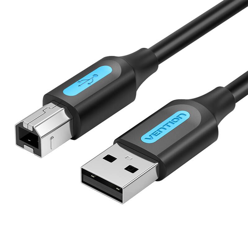 Vention USB 2.0 A to USB-B Cable with Ferrite Core, 10ft