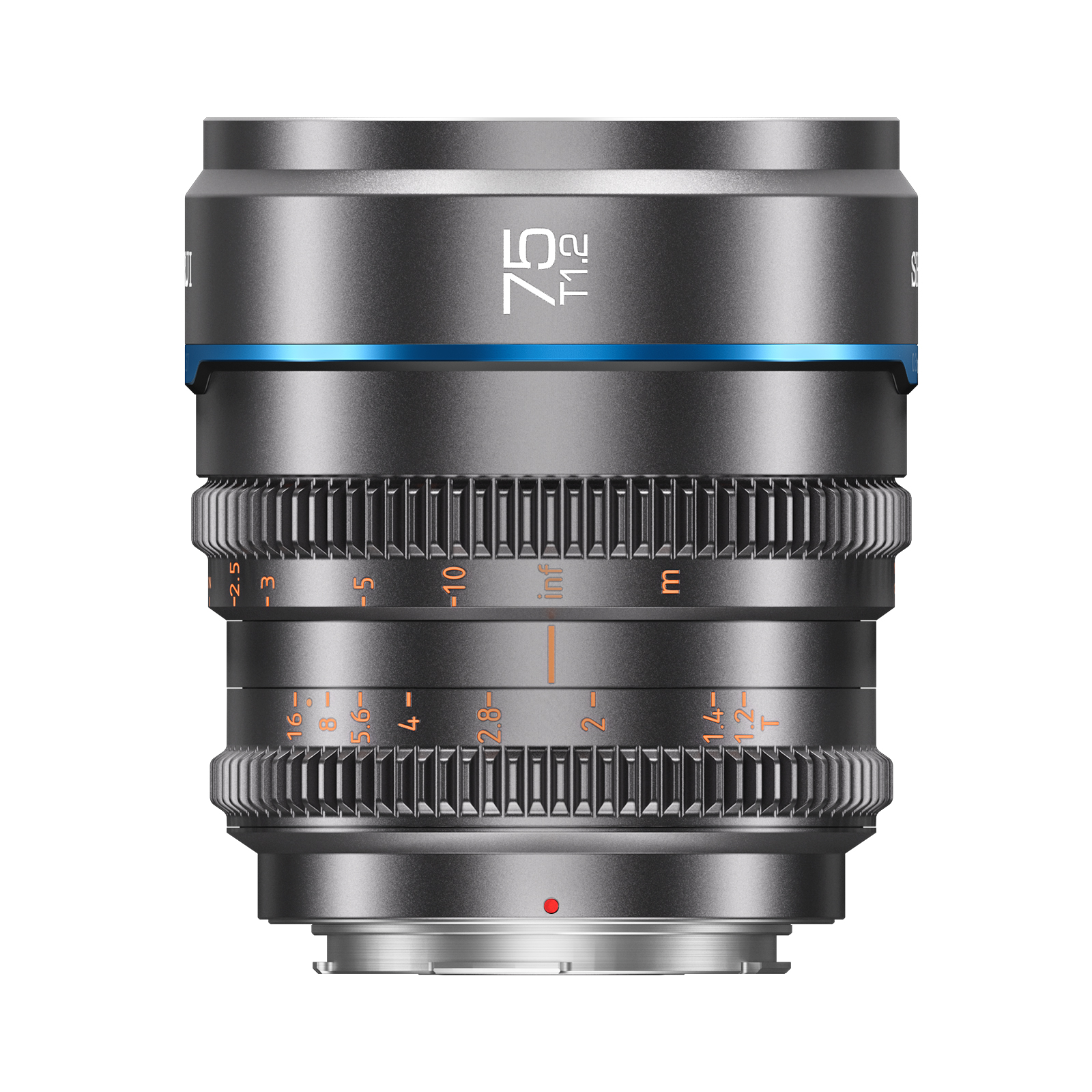 Sirui Night Walker 75mm T1.2 S35 Wide-Angle Manual Lens for Sony E Mount, compatible with Sony FX30, ZV-E10, A6500, A6600 (MS75E-G, Metallic Grey)