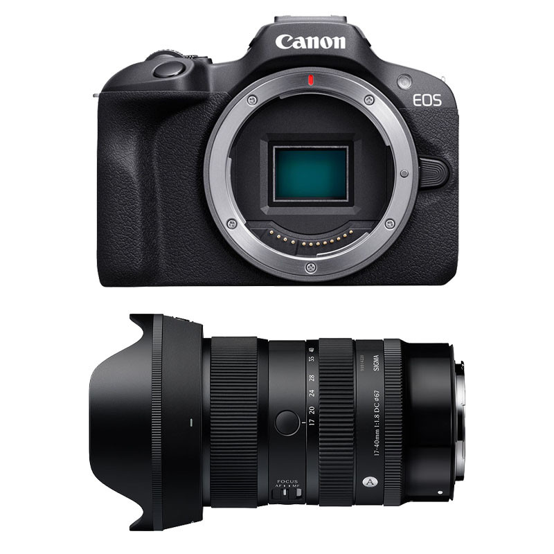Appareil photo Canon EOS R100 + Objectif Sigma 17-40mm f/1.8 DC Art, Garantie 3 ans
