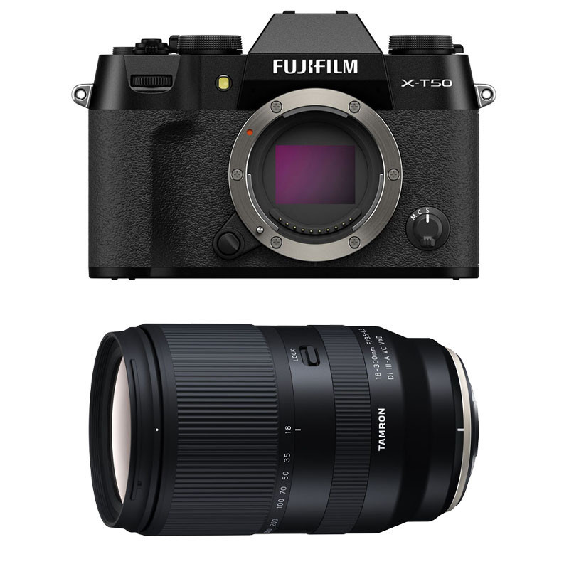 Fujifilm X-T50 Black + Tamron 18-300mm f/3.5-6.3 Di III-A VC VXD 3-Year Warranty