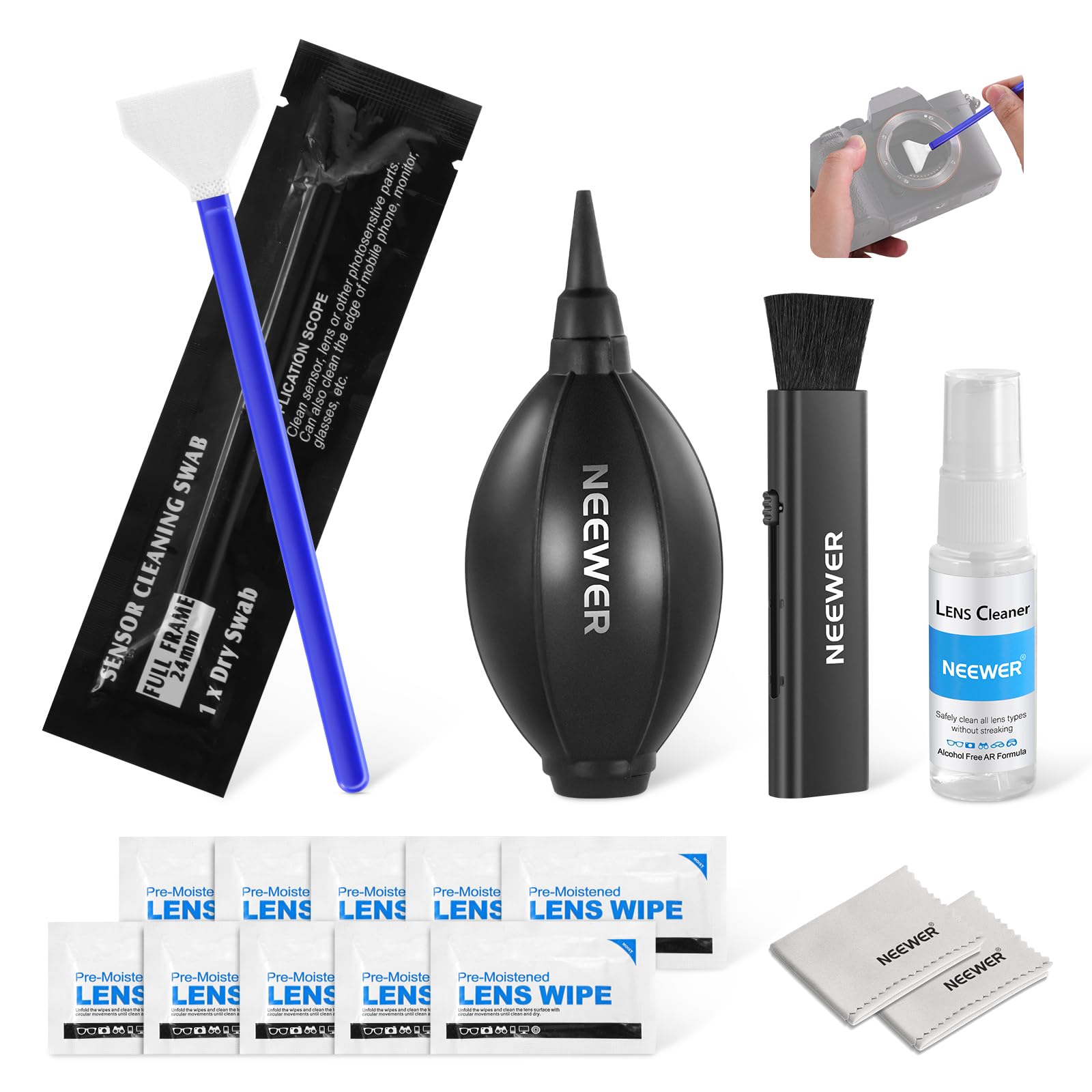 Kit de nettoyage de lentille de caméra Neewer 16 en 1