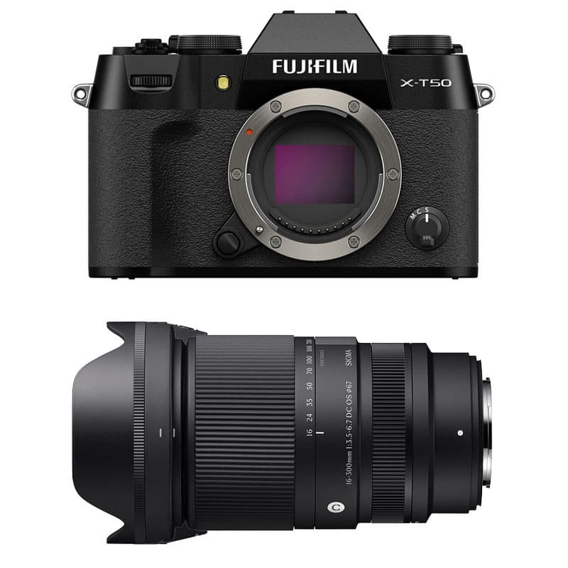 Fujifilm X-T50 Negro + Objetivo Sigma 17-40mm f/1.8 DC Art con Garantía de 3 Años