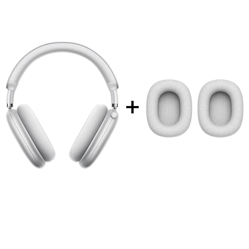 Soundswealth Picun F8 Pro ANC Wireless Headphones with 3D Spatial Audio & Active Noise Cancellation -52 dB, Silver + Earpads