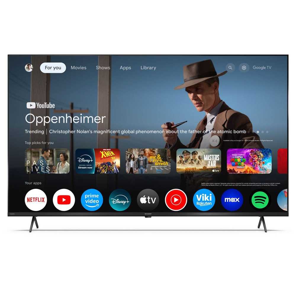 Sharp 32" LED TV 81 cm HD 32HF2765E Google TV 3 HDMI 2 USB Dolby