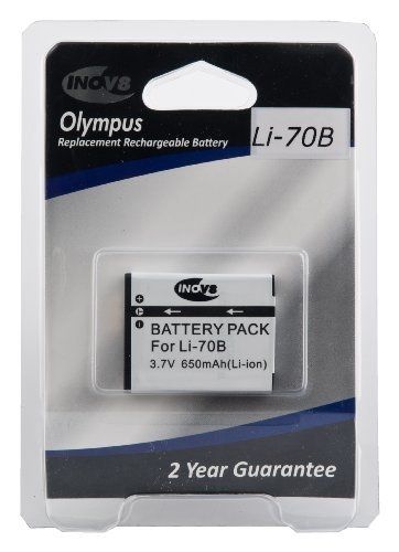 Inov-8 Rechargeable Battery for Digital Camera (Equivalent to Olympus LI-70B) - 650mAh - 3.7V - Li-ion - 2 Year Warranty
