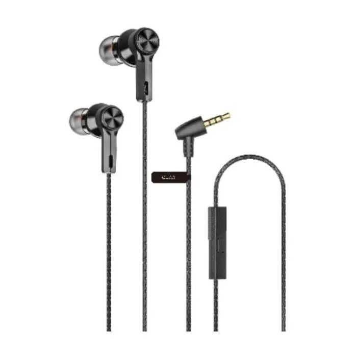 QUBO In-Ear Headphones - EB-100BK - Built-in Microphone - 3.5mm Jack - Black