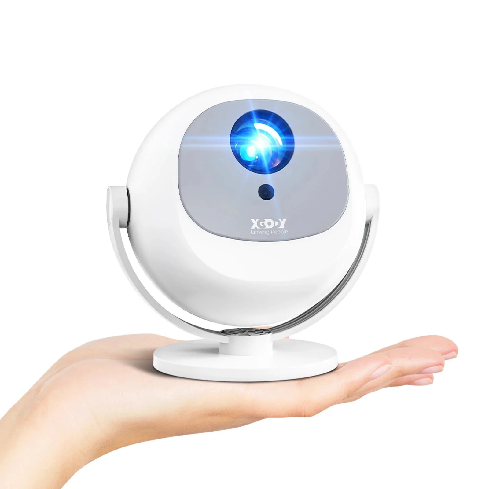 XGODY A2 Projector - Android 11, WiFi 6, Bluetooth 5.2, Full HD, 4K Support - WHITE