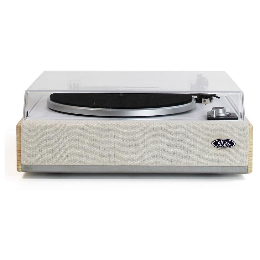 Eltax Spinster Belt-Driven Turntable, Light Gray Wood