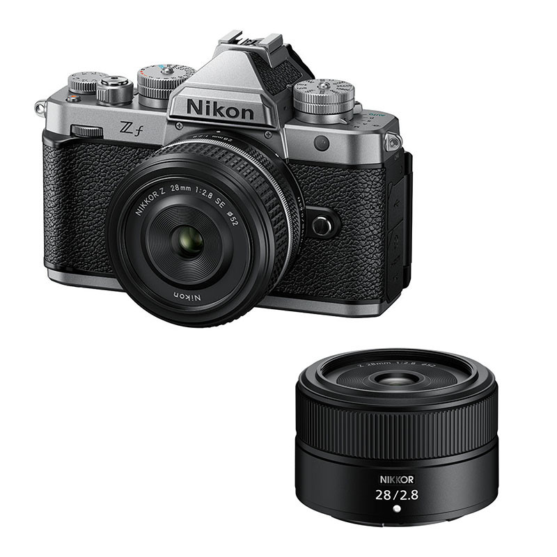 Nikon Zf Silver Camera + NIKKOR Z 40mm f/2 SE Lens + Z 28mm f/2.8