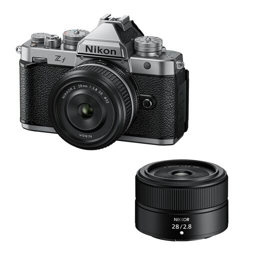Nikon Zf Silver Camera + NIKKOR Z 40mm f/2 SE Lens + Z 28mm f/2.8