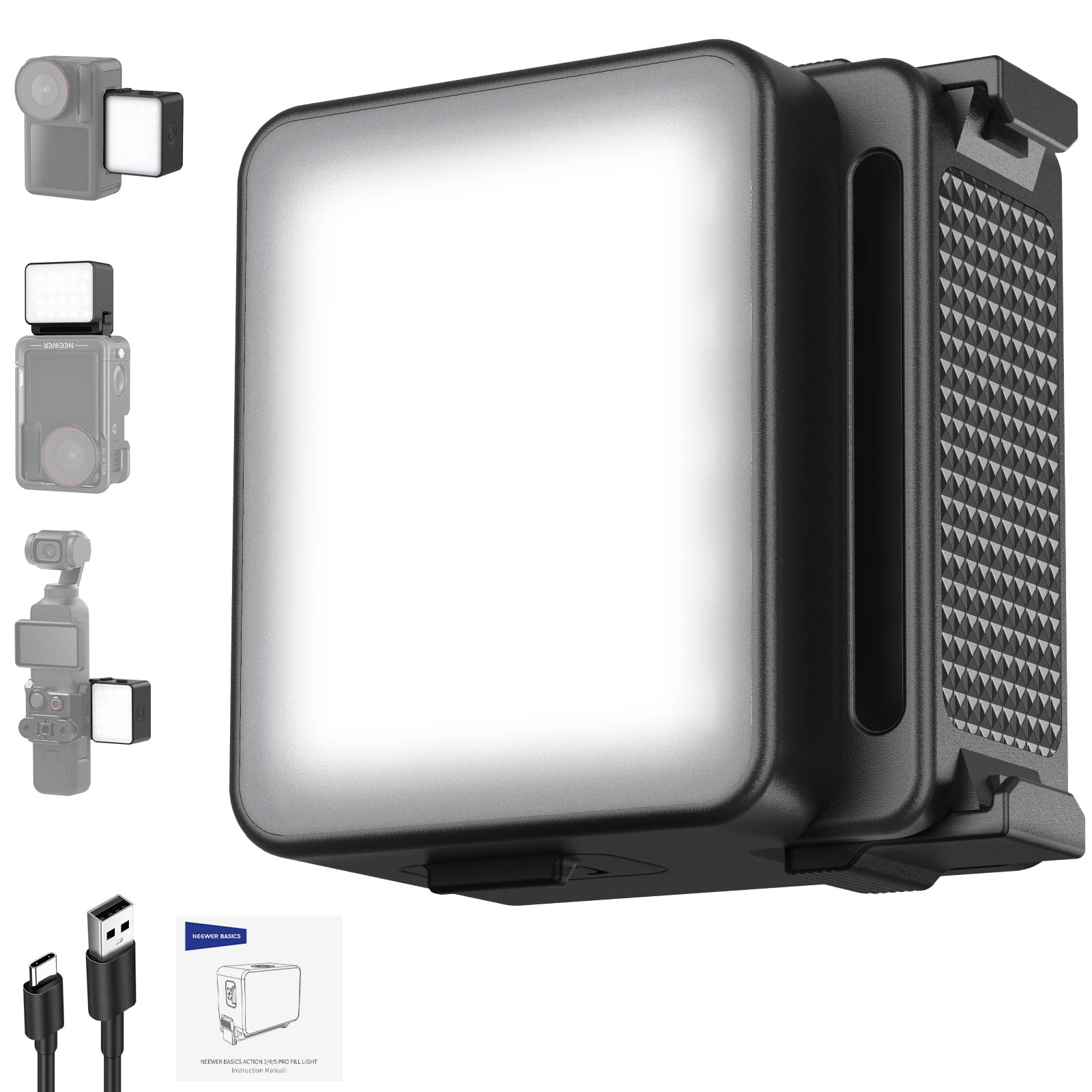 Neewer M20 Magnetic LED Light for Camera - DJI OSMO & Action Cam Accessory
