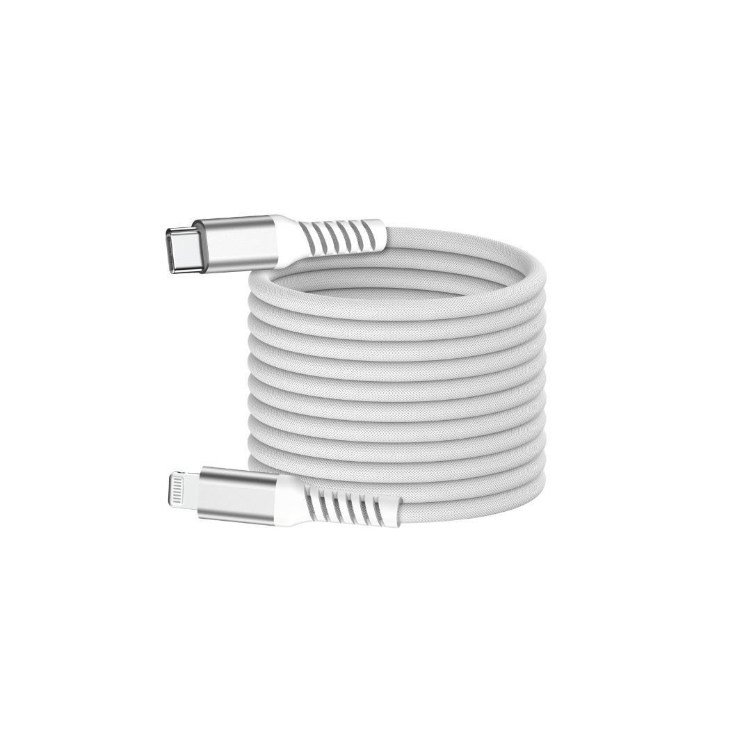 Magnetic USB-C/Lightning Cable, 2m, White