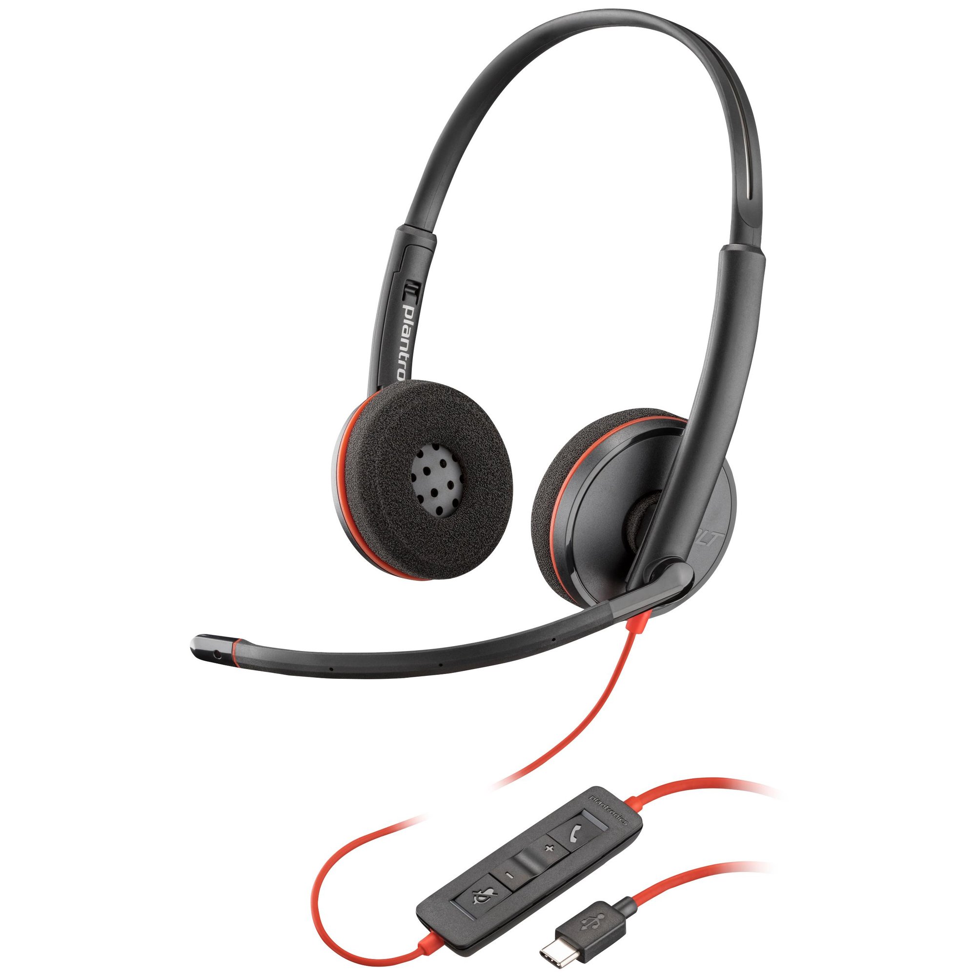 Auricular estéreo HP Poly Blackwire C3220 USB-C, Negro