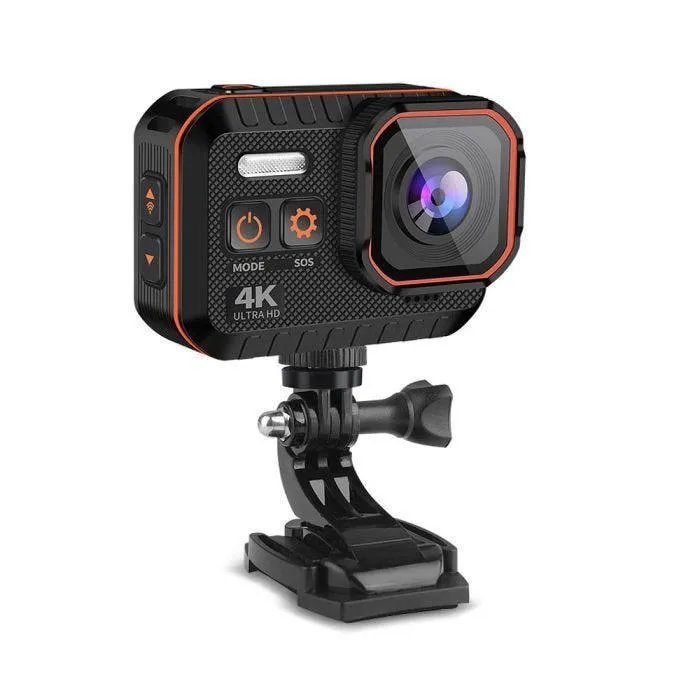 Tourtecs Action Camera 4K - 4K Resolution - Waterproof up to 10m - Image Stabilization