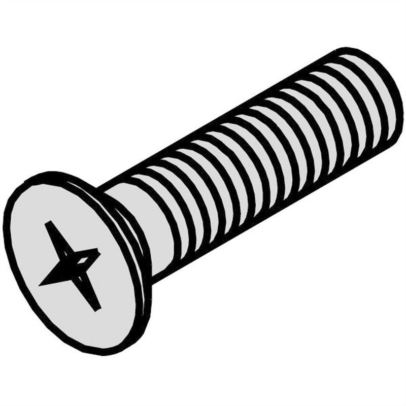 Schroff Cruciform Screw, M2.5x12mm, Nickel Plated, 100 Pcs (21100-507)