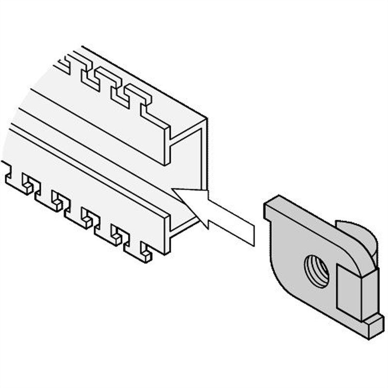 Schroff Slide Bolt Kit for Glossiere C, 10-Piece Set