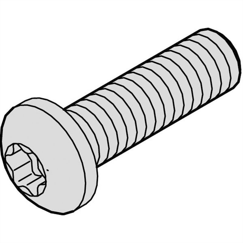 Vis à tête cylindrique Torx Schroff 2,5x10, X100 24560-148