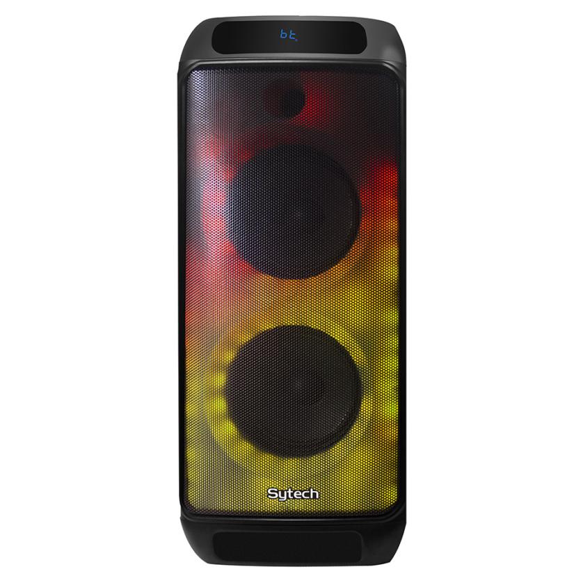 Sytech LEDFLOW Stereo Speaker, Black