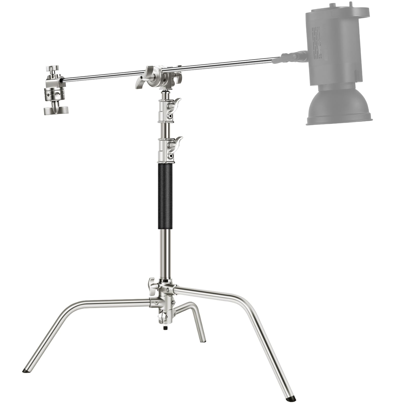 Neewer Pro Support C Stand, 68-172cm Height, 83cm Arm, 2 Grip Heads, Steel Construction