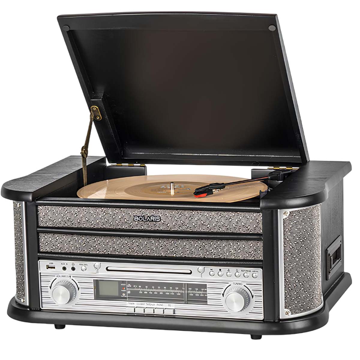 Turntable Avizar Cambridge multifuncional Bluetooth/CD/K7/AM/FM