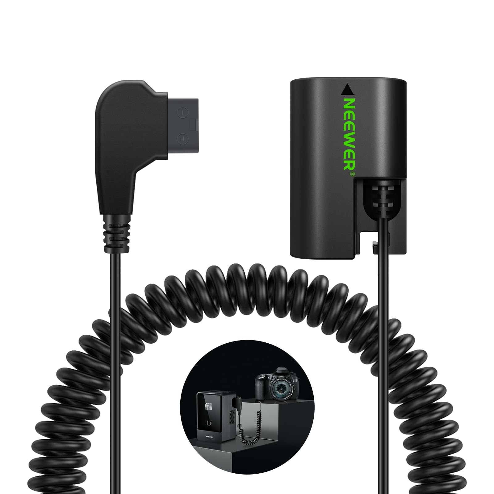 Imitación de batería Neewer LP-E6NH para montaje V, suministro de energía continuo estable
