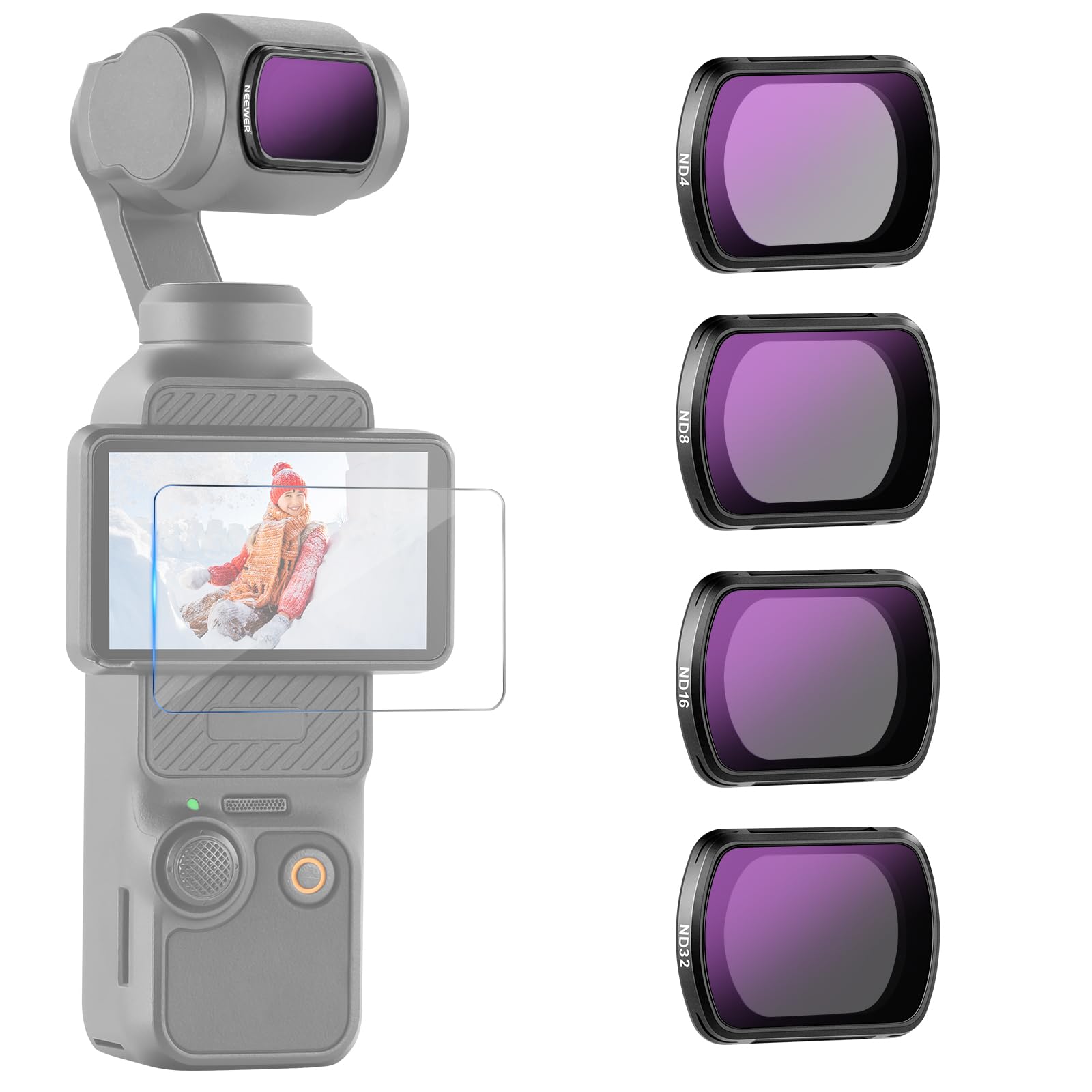 Neewer ND Filter Kit for DJI Osmo Pocket 3 (4-Piece Set)