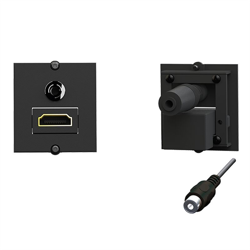 Bachmann 1xHDMI 90° Angle Adapter with 1x Mini 3.5mm Jack