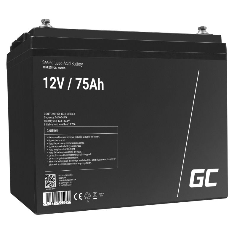 Green Cell AGM25 12V Sealed Lead Acid Battery (VRLA)