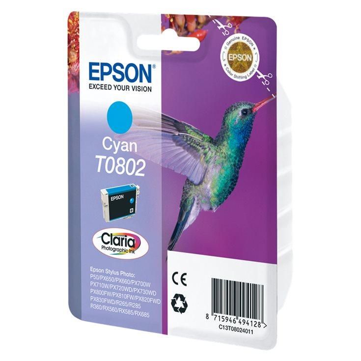 Epson T0802 Cyan Original Ink Cartridge