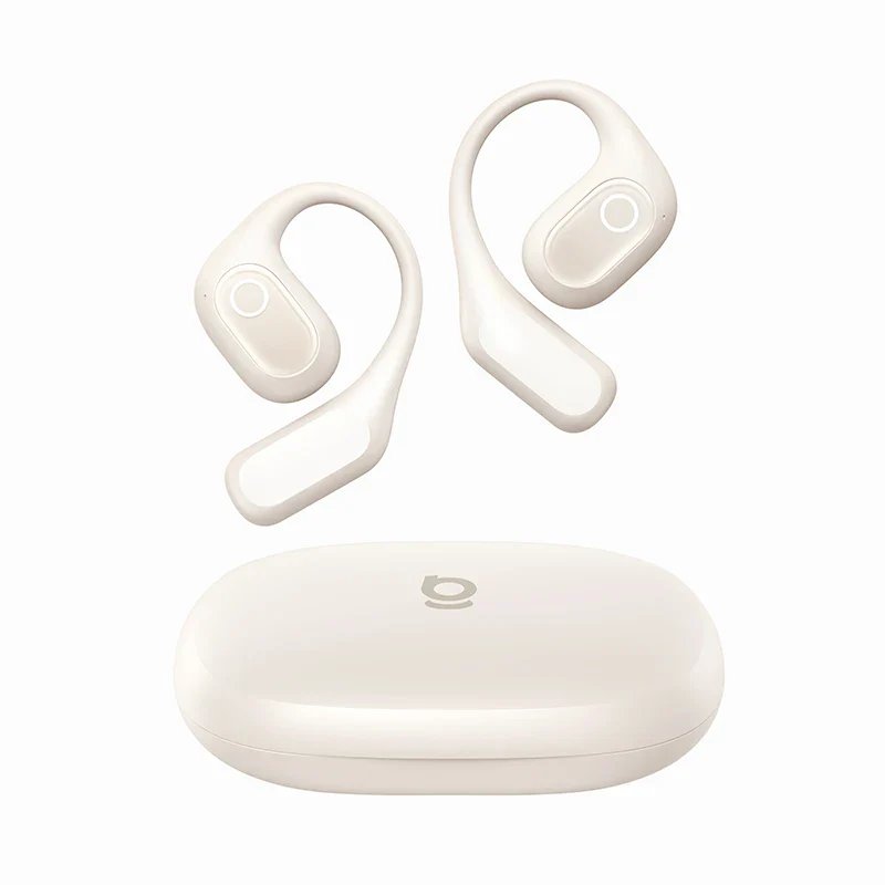 Soundswealth Open-Ear True Wireless Earbuds, Bluetooth 6.0, Bass Boost, IPX5 - White