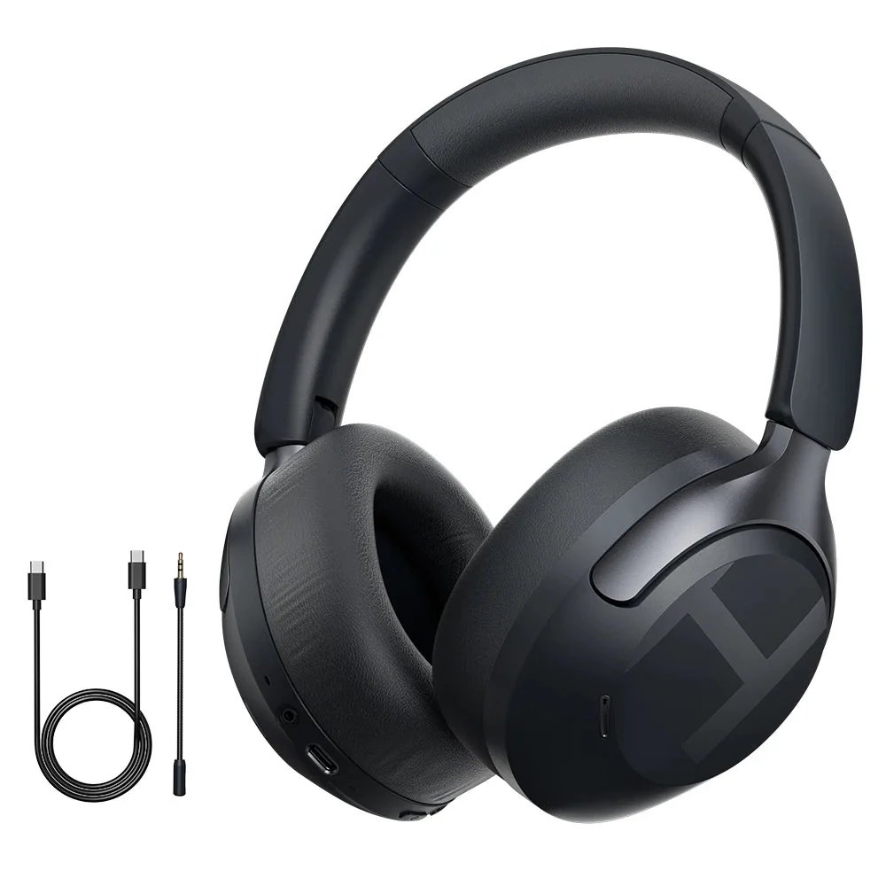 Soundswealth Haylou S40 ANC Wireless Headphone, 50dB Noise Cancellation, 3D Spatial Audio, LDAC - Black
