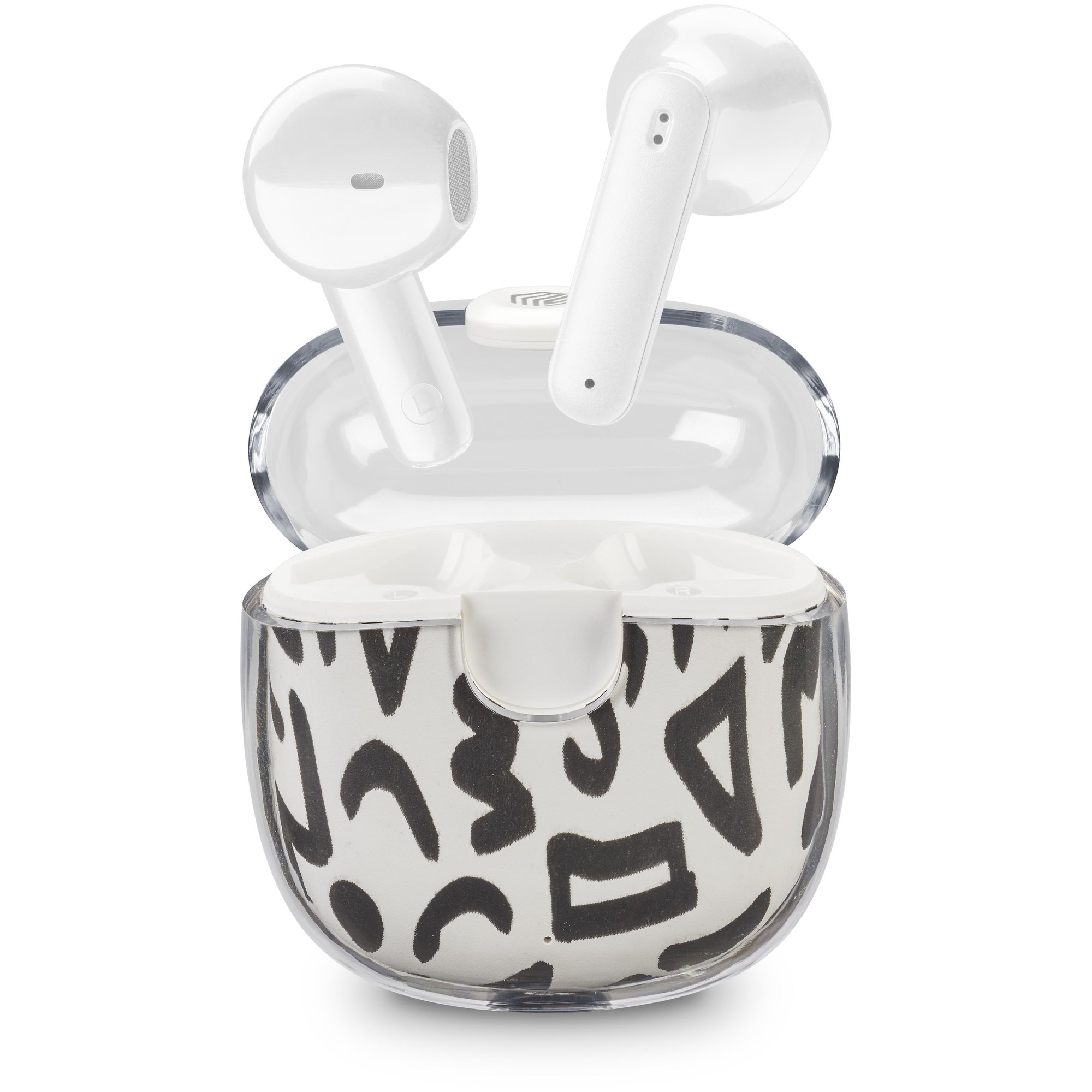 Music Sound Drip Bluetooth Earbuds with Capsule Design and Transparent Case