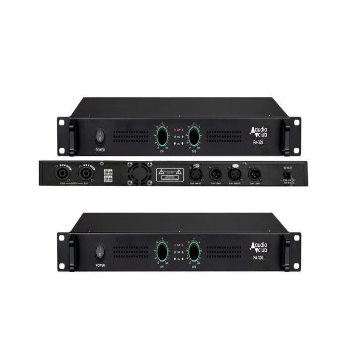 Audio Club PA300 Amplifier - 300W - 1U - Fan Cooling