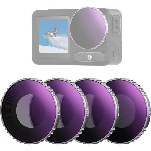 Neewer ND Filter Kit for DJI Osmo Action 4/5 Pro (ND8, ND16, ND32, ND64)
